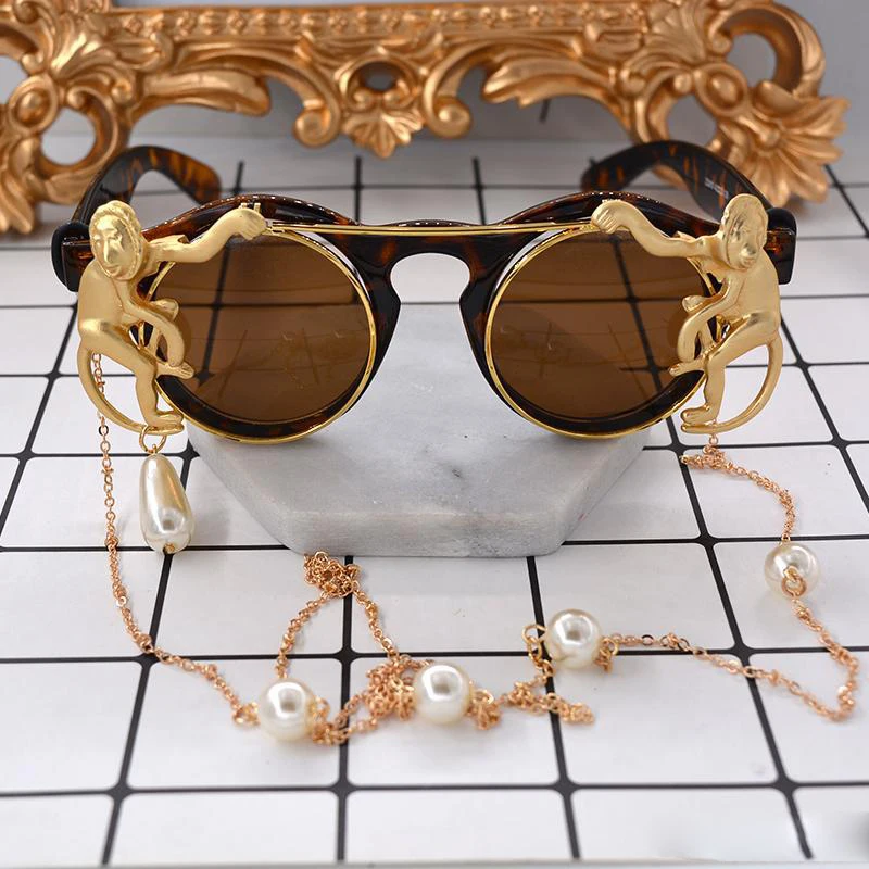 Vintage Steampunk Fashion Sunglasses with Gold Embellishments 3 Vintage Steampunk Fashion Sunglasses with Gold Embellishments - Image 3
