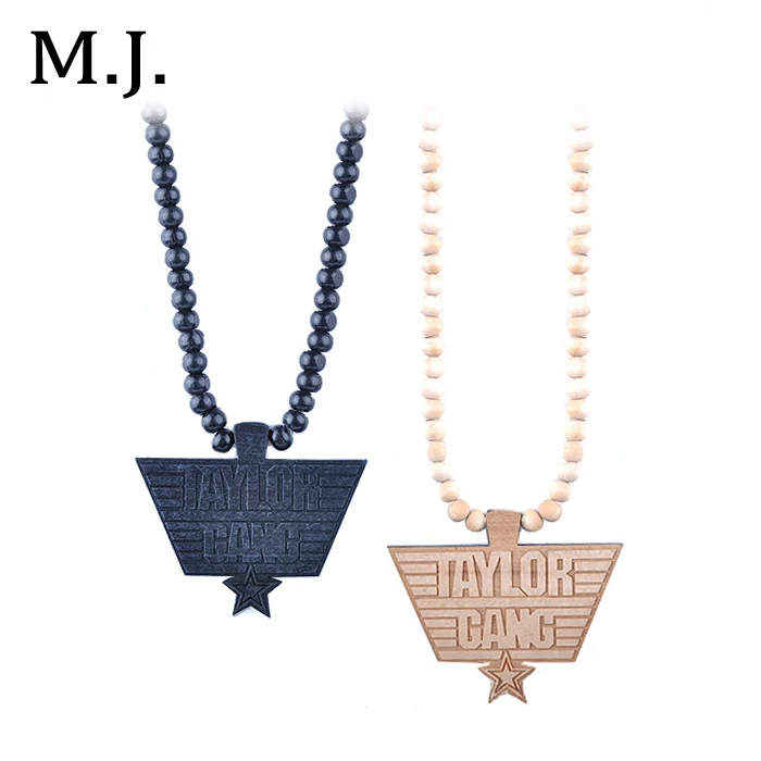 Men's Hip Hop Wooden Pendant Necklace 4 Men's Hip Hop Wooden Pendant Necklace - Image 4