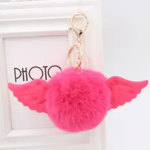 Angel Wings Rabbit Fur Ball Keychain 17 Hac4b140d5fb846e0a4514f733263a8deT