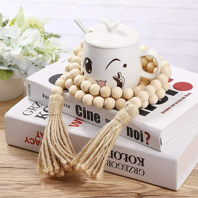 Rustic Wooden Bead Garland for Home Decor 6 Rustic Wooden Bead Garland for Home Decor - Image 6