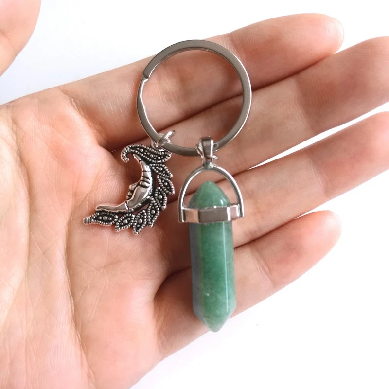 Celestial Sun and Moon Hexagonal Keychain 9 Celestial Sun and Moon Hexagonal Keychain - Image 9