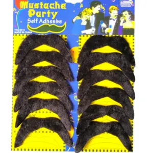 12-Pack Self-Adhesive Fake Mustaches for Parties 7 He654026556054707a9fb722e78a634a0d