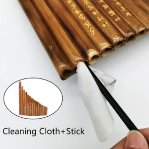 Handcrafted Left-Hand Pan Flute 15 Pipes 8 Heba547874a56494bb057d980a4d232e5t