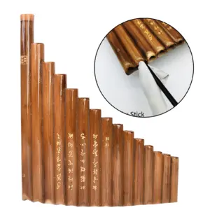 Handcrafted Left-Hand Pan Flute 15 Pipes 10 Hf6139b3bb03c4357bbbe712caab31909r