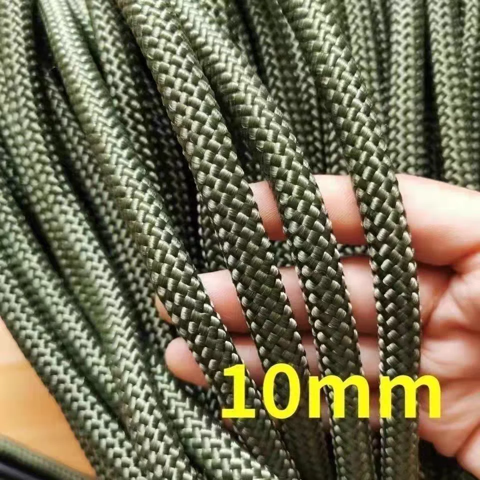 Army Green Braided Nylon Cord, 10mm x 1m 7 Army Green Braided Nylon Cord, 10mm x 1m - Image 7