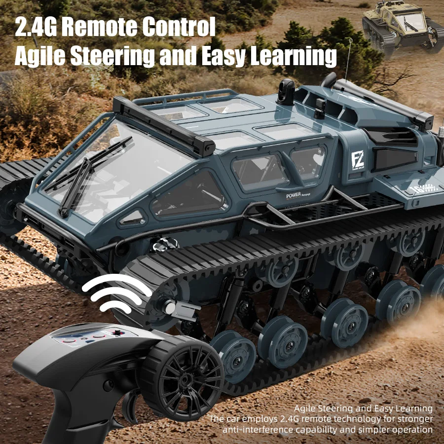 2.4G Remote-Controlled Off-Road Tank in Grey or Yellow 5 2.4G Remote-Controlled Off-Road Tank in Grey or Yellow - Image 5