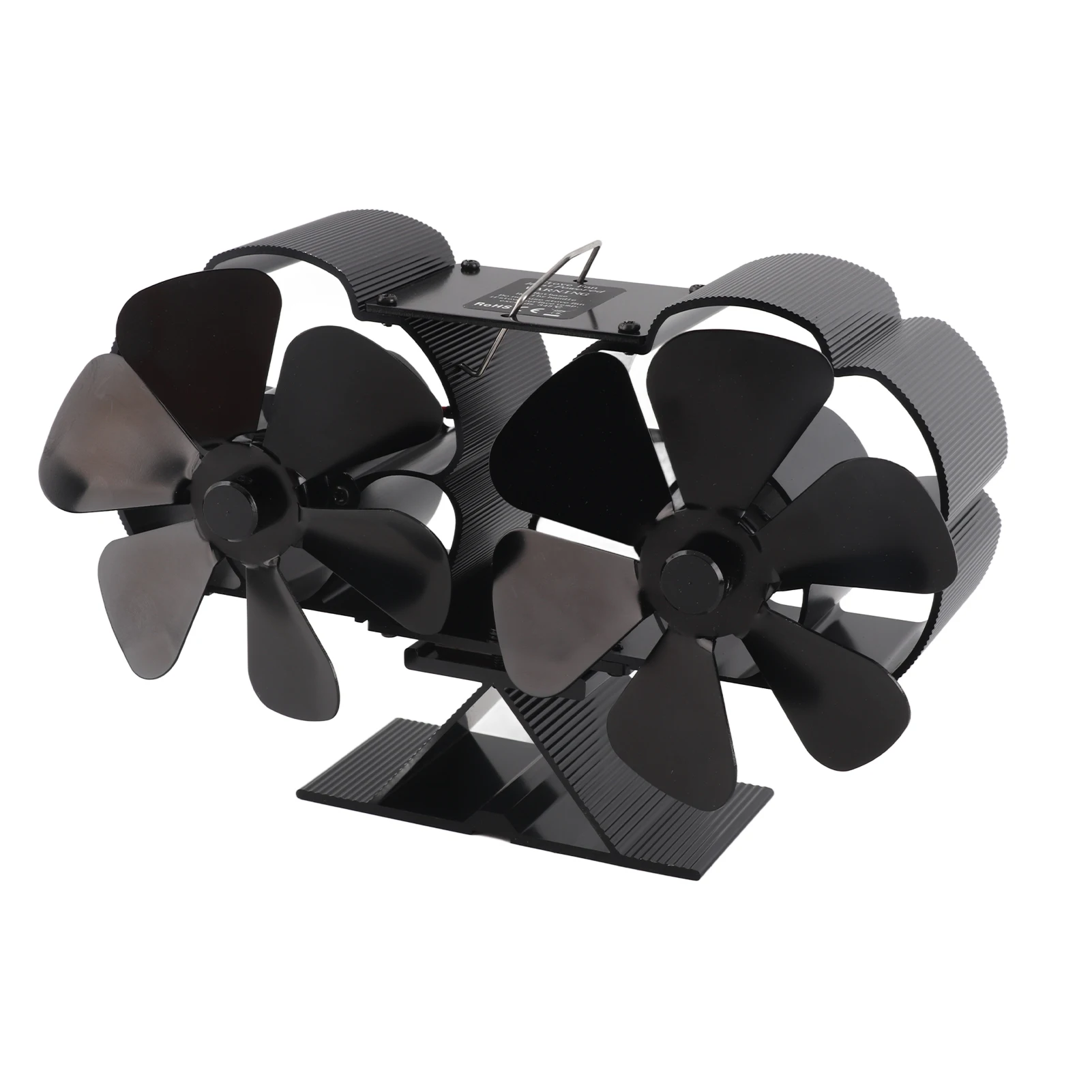Heat-Powered Fireplace Fan 6-Blade Aluminum 4 Heat-Powered Fireplace Fan 6-Blade Aluminum - Image 4
