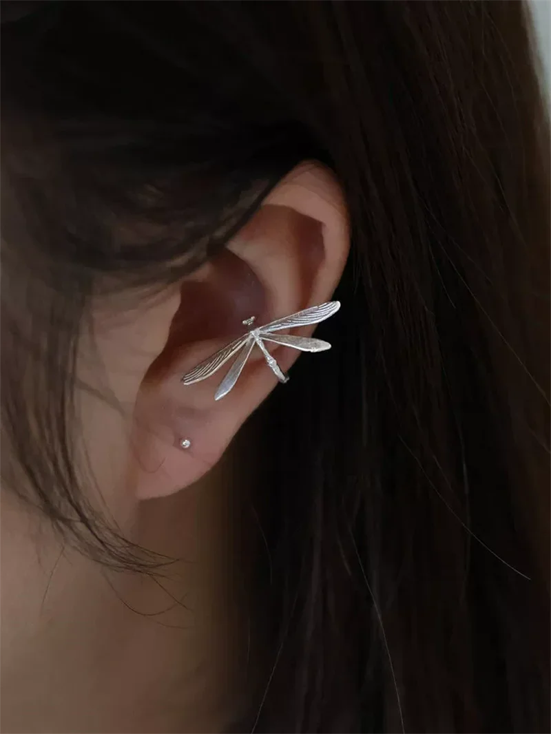 Vintage Dragonfly Clip Earrings in Gold Finish 3 Vintage Dragonfly Clip Earrings in Gold Finish - Image 3