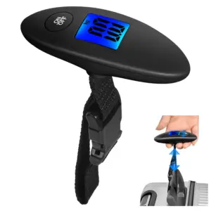 Black Digital Luggage Scale 40kg, 10g Accuracy