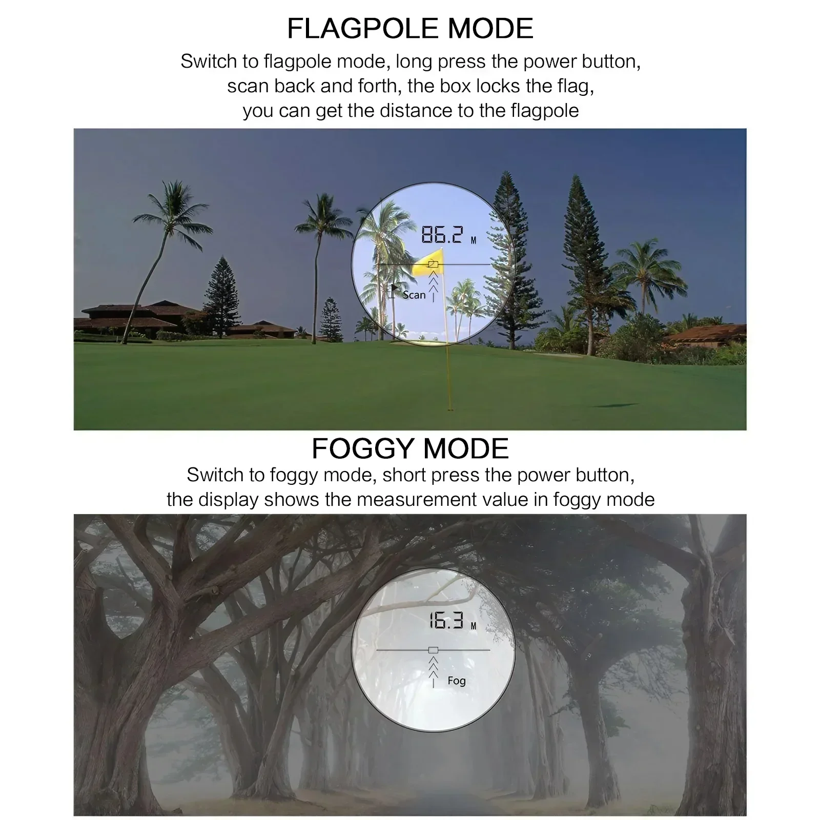 Portable Laser Rangefinder 6x Magnification 500m 6 Portable Laser Rangefinder 6x Magnification 500m - Image 6