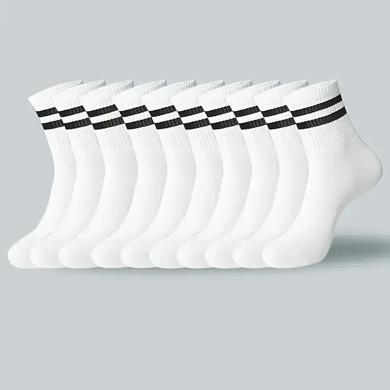 Striped Crew Socks for Men & Women Pack of 10/20 3 Striped Crew Socks for Men & Women Pack of 10/20 - Image 3
