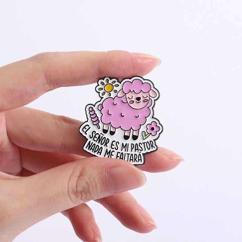 Pink Sheep Faith Enamel Pin QHXZ5453 4 Pink Sheep Faith Enamel Pin QHXZ5453 - Image 4