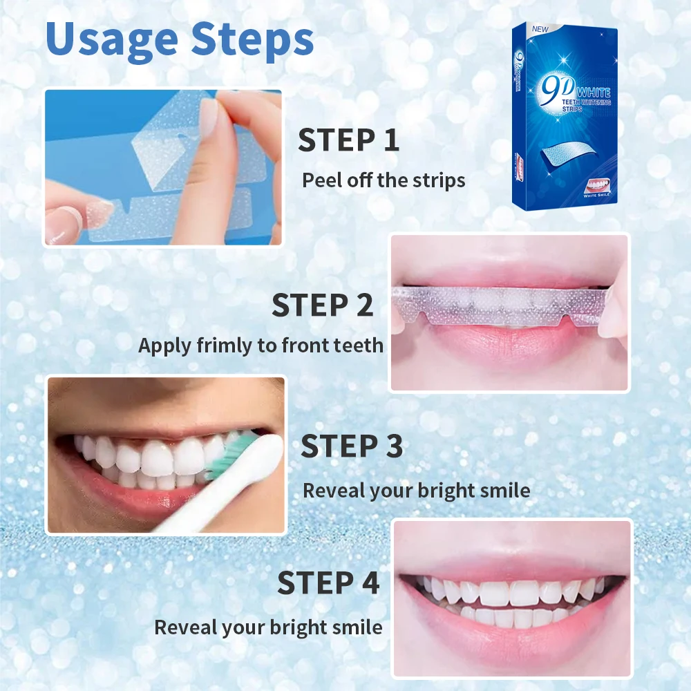 9D Blue Teeth Whitening Strips Kit 5 9D Blue Teeth Whitening Strips Kit - Image 5