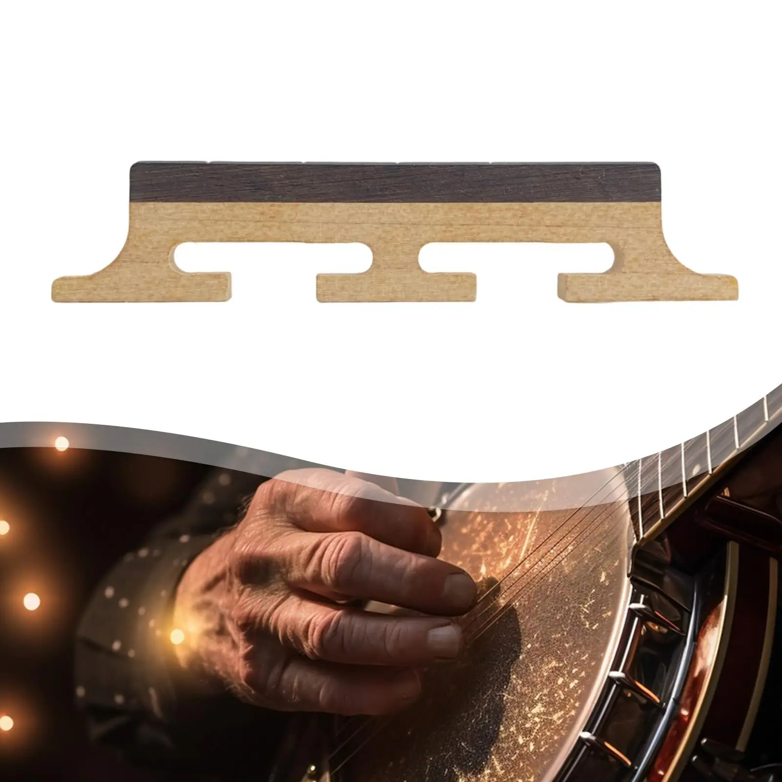Wooden Banjo Bridge for 5-String Banjo 2 Wooden Banjo Bridge for 5-String Banjo - Image 2