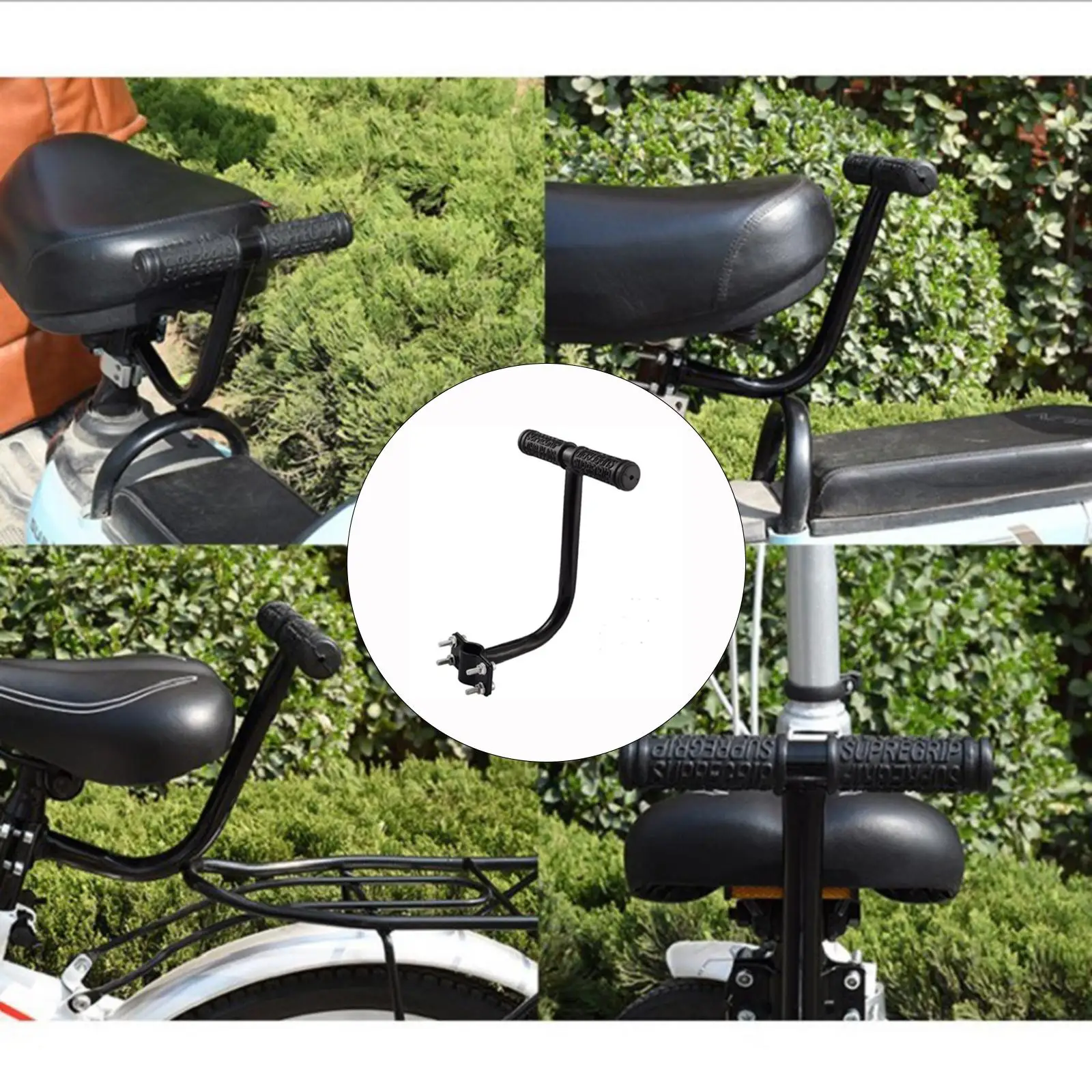 Black Rear Seat Armrest Handle for Bikes 5 Black Rear Seat Armrest Handle for Bikes - Image 5