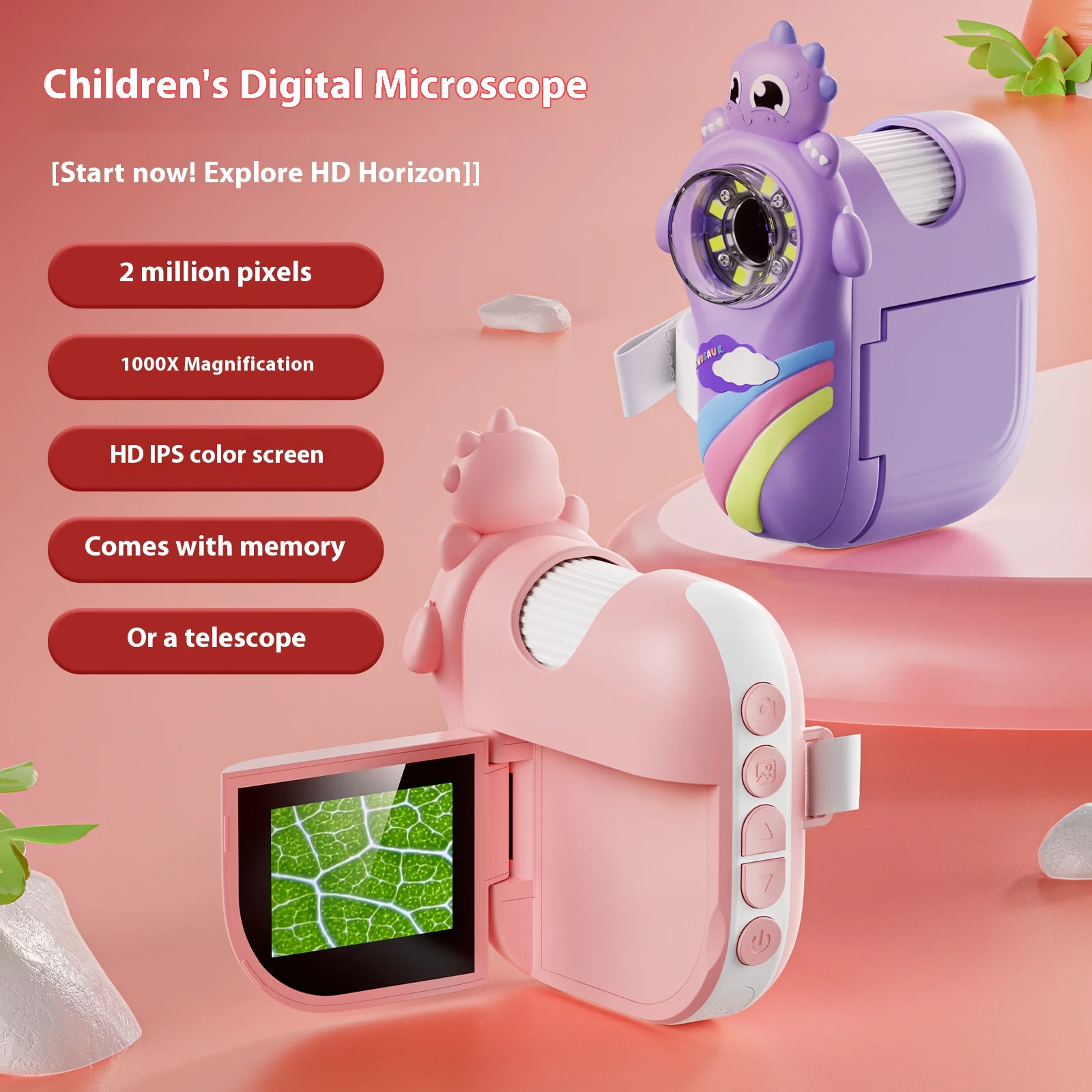 Vibrant Purple Children's Microscope with LED 3 Vibrant Purple Children's Microscope with LED - Image 3
