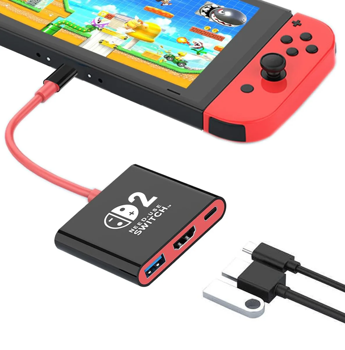 Vibrant Blue Switch 2 HDMI 4K Dock Hub 4 Vibrant Blue Switch 2 HDMI 4K Dock Hub - Image 4