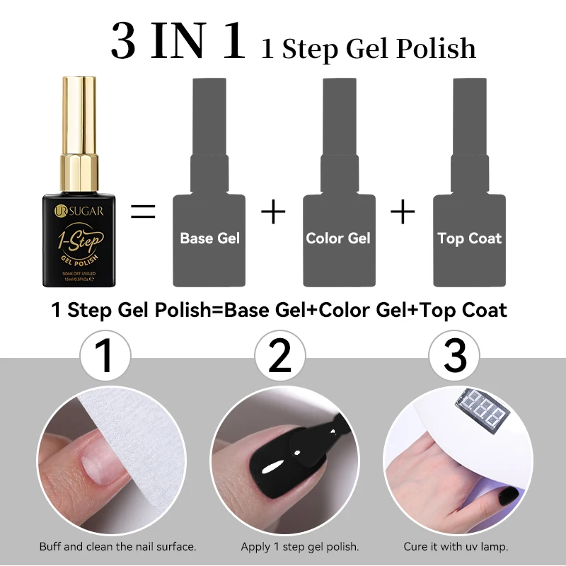 Black and White 15ml Gel Polish Set for Nails 6 Black and White 15ml Gel Polish Set for Nails - Image 6