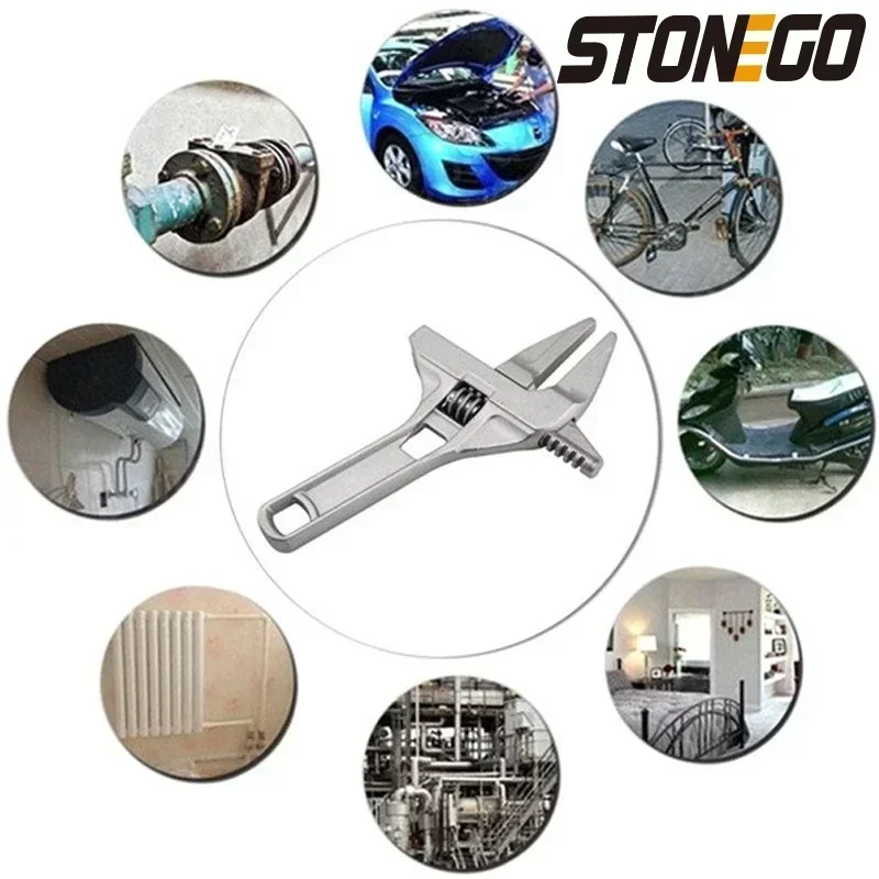 200mm Aluminum Adjustable Wrench for Plumbing 3 200mm Aluminum Adjustable Wrench for Plumbing - Image 3