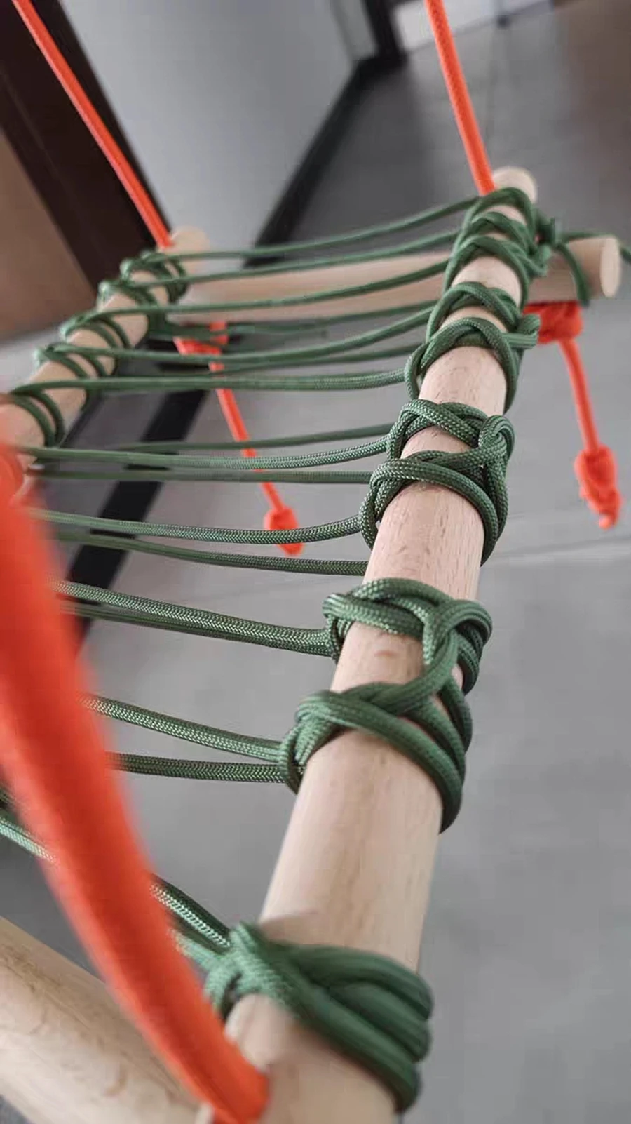 Army Green Braided Nylon Cord, 10mm x 1m 6 Army Green Braided Nylon Cord, 10mm x 1m - Image 6