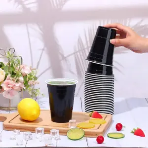 Black Disposable Cups for Events 10 S056a8a22bbae4a67b6f366ed9f9b7d52T