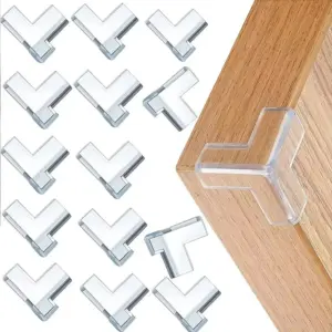 Transparent Silicone Corner Protectors Set for Furniture 12 S05d3bd78418441719f409b7a03d55662X