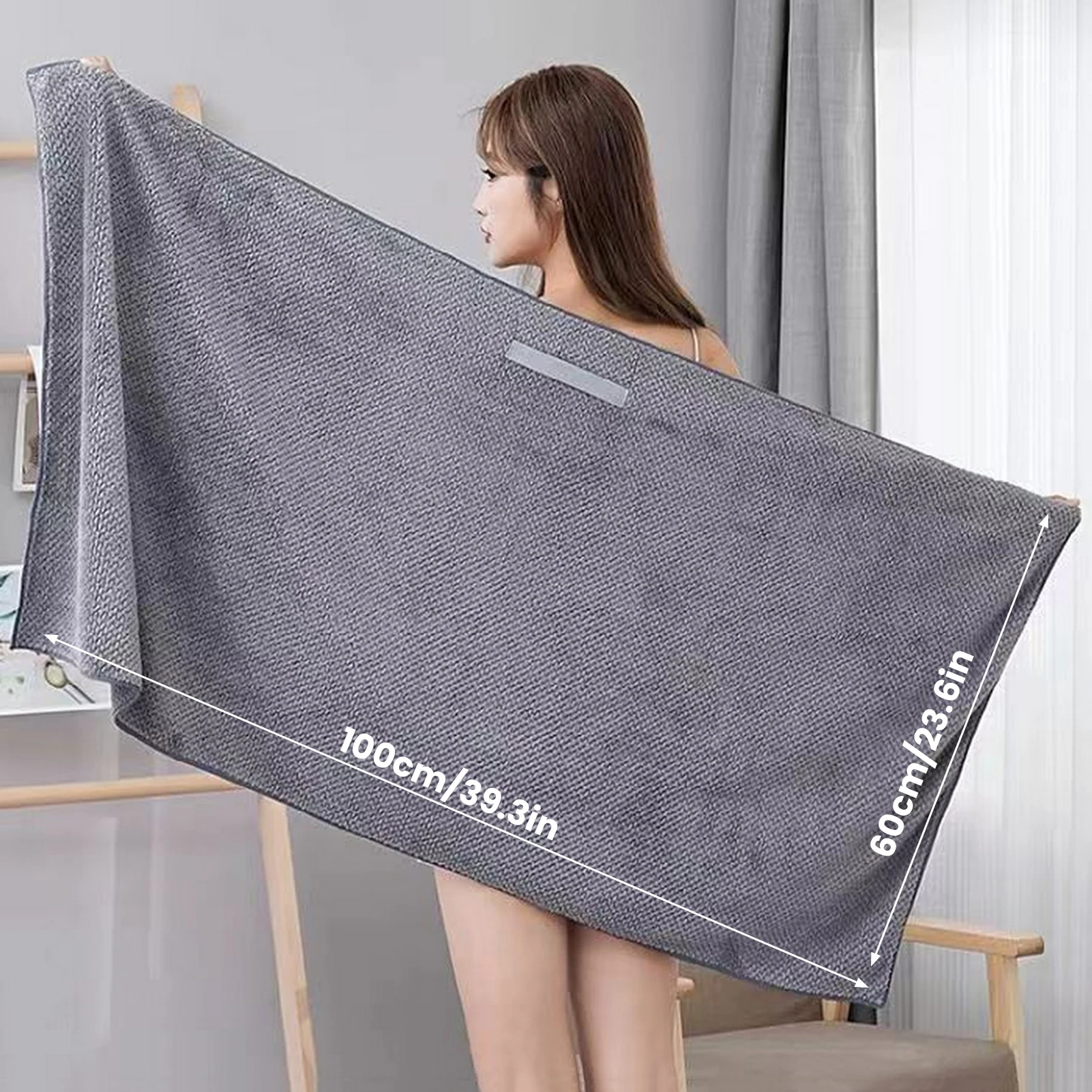 Microfiber Hair Towel with Elastic Loop 60x100cm 4 Microfiber Hair Towel with Elastic Loop 60x100cm - Image 4