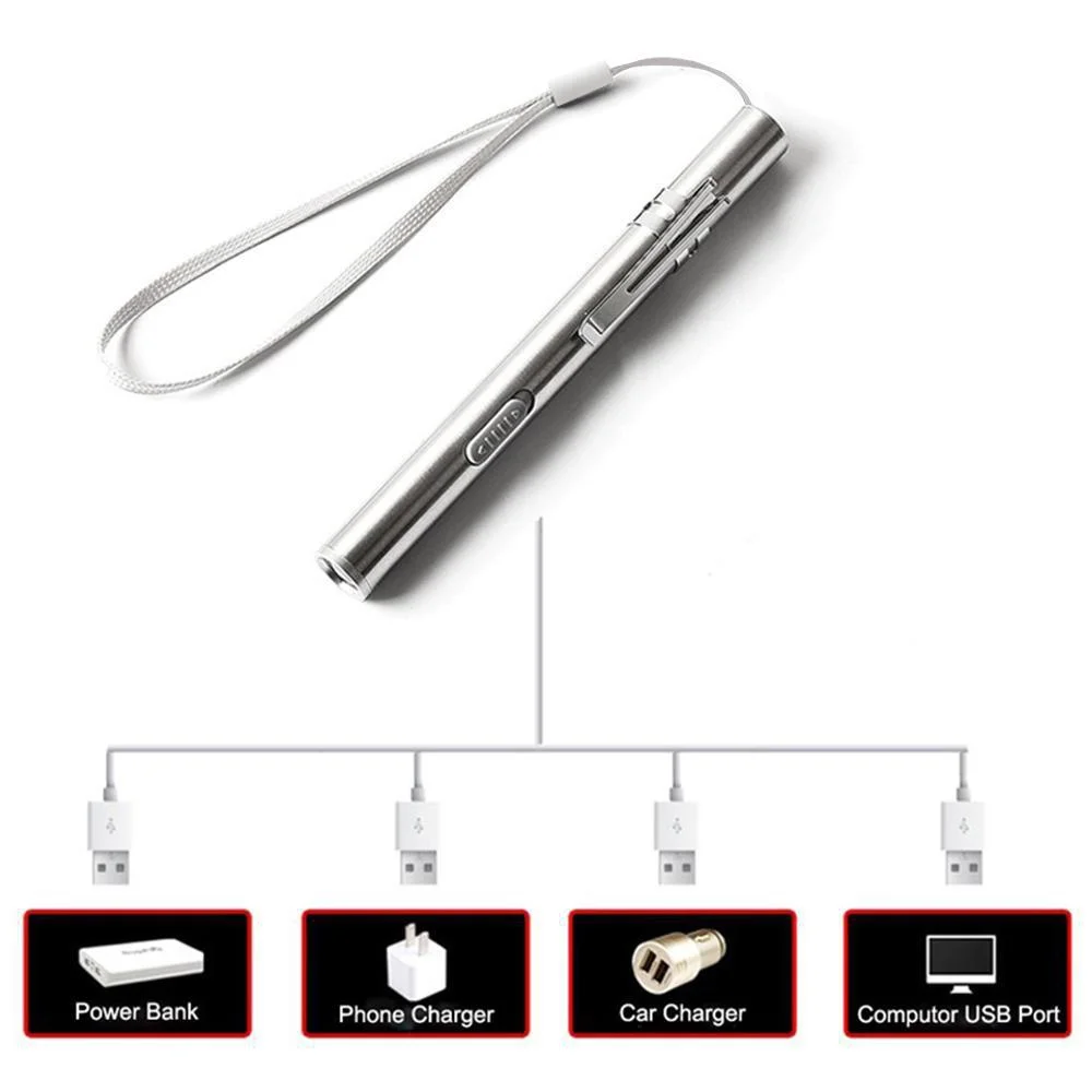 Mini LED Flashlight with Stainless Steel Body 4 Mini LED Flashlight with Stainless Steel Body - Image 4