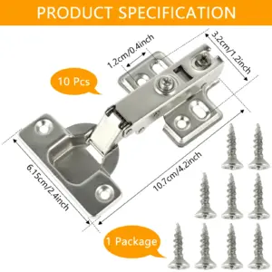 Modern Stainless Steel Cabinet Hinge Set 14 S07259febd6b543f5a8182fd8ae4af7c0U