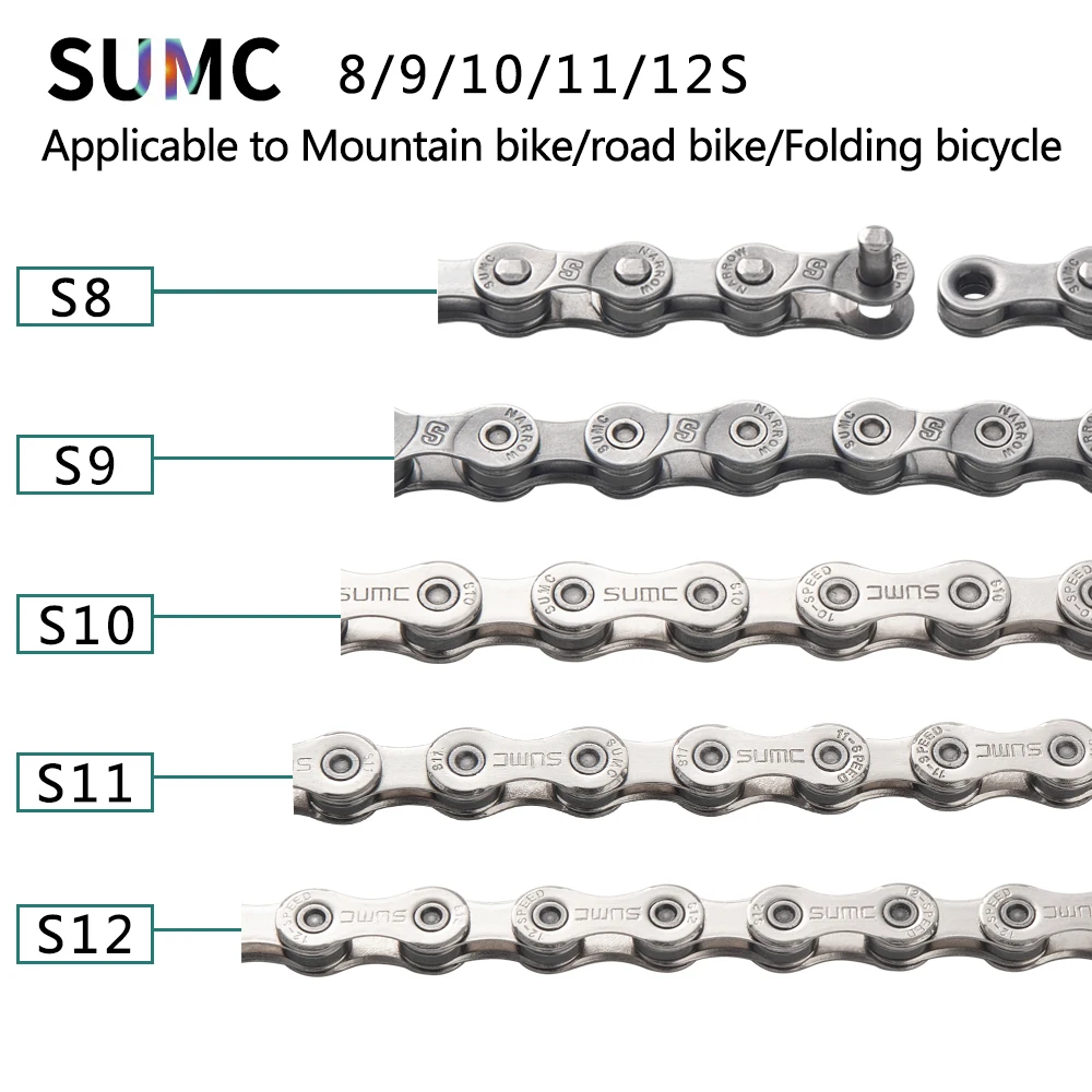 SUMC 8-12 Speed Bicycle Chain for All Drivetrains 1 SUMC 8-12 Speed Bicycle Chain for All Drivetrains