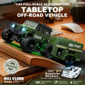 Mini Off-Road RC Truck with Trailer 11 S075c6bdd60e44295829cc0c1716b81a6M