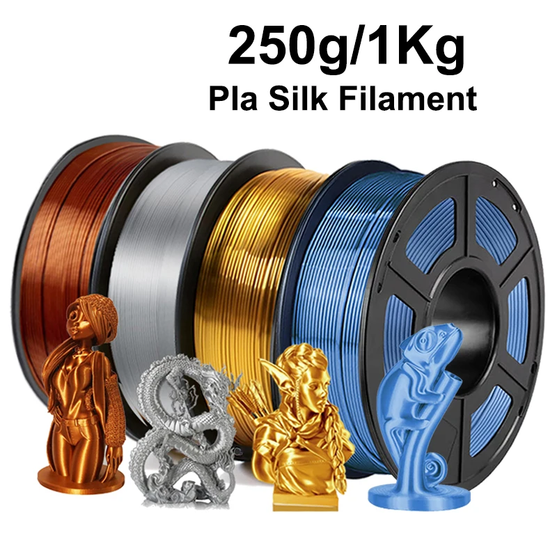 Metallic Silk PLA Filament for 3D Printing 1 Metallic Silk PLA Filament for 3D Printing