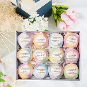 Vremou 12-Piece Bath Bomb Set with Lavender Scent 10 S08744e78f8704f03a503f234ff2a033dS