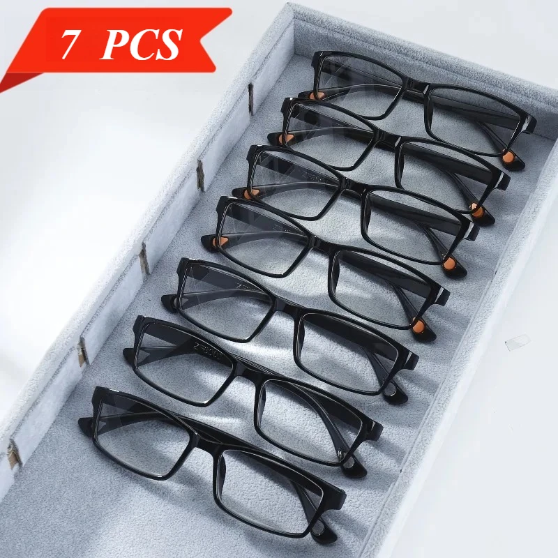7-Pack Unisex Reading Glasses with Progressive Diopters 1 7-Pack Unisex Reading Glasses with Progressive Diopters