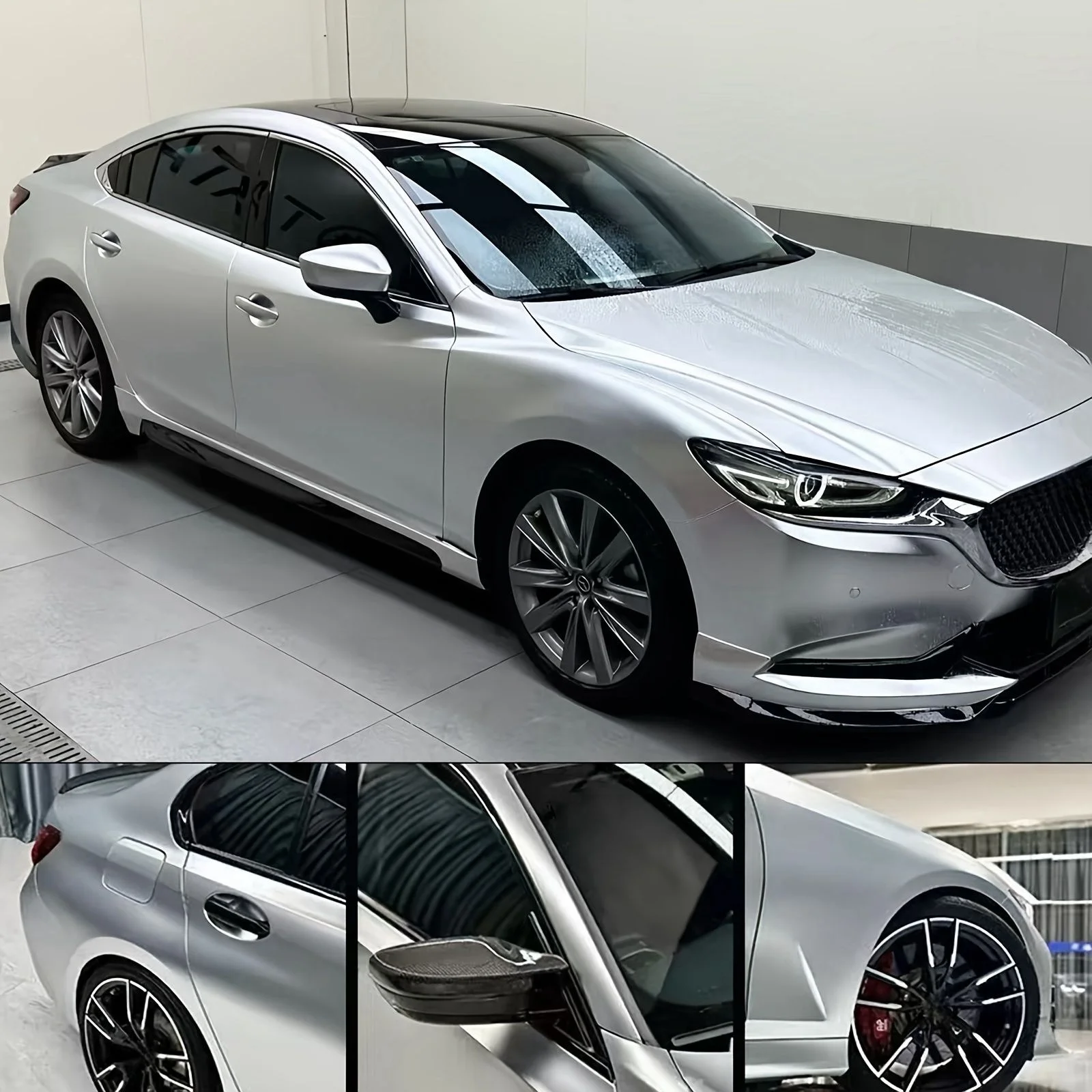 Satin Silver Chrome Vinyl Wrap for Vehicles 3 Satin Silver Chrome Vinyl Wrap for Vehicles - Image 3