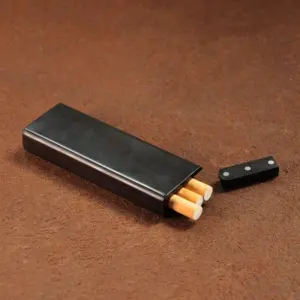 Purpleheart Cigarette Case with Sliding Caps