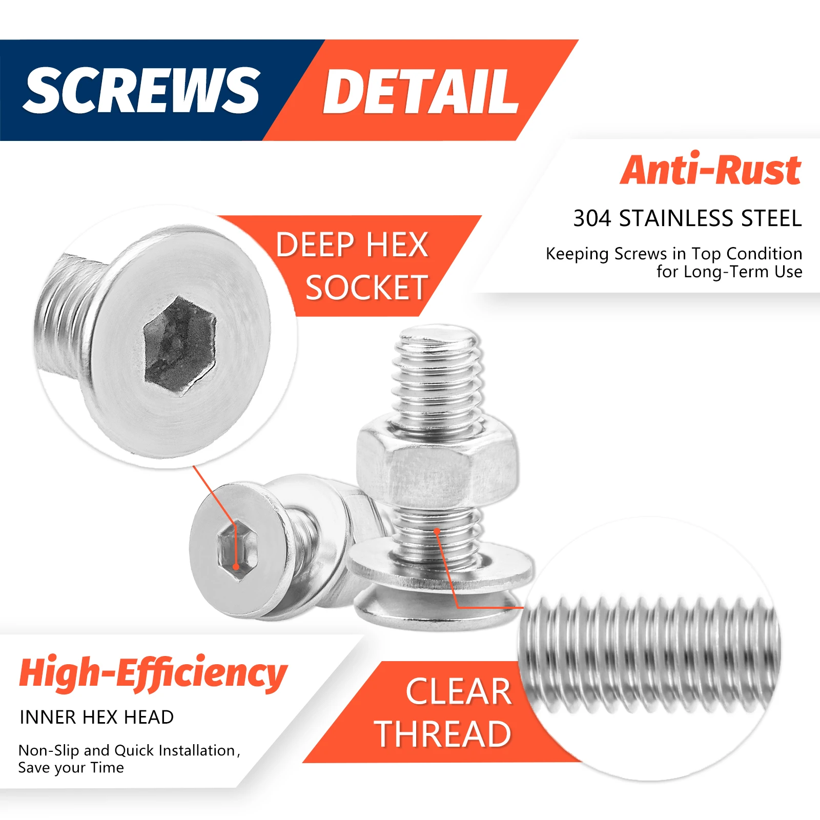 Stainless Steel Hardware Kit 880 pcs 6 Stainless Steel Hardware Kit 880 pcs - Image 6