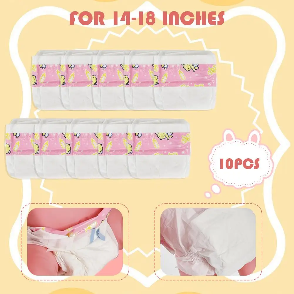 Miniature Doll Diapers Set for 1/3 Scale Dolls 3 Miniature Doll Diapers Set for 1/3 Scale Dolls - Image 3