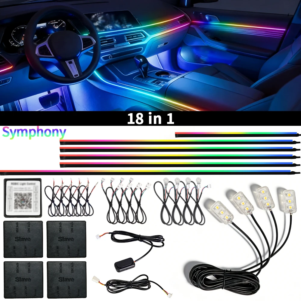 18IN1 RGB Car Ambient Lighting System 8 18IN1 RGB Car Ambient Lighting System - Image 8