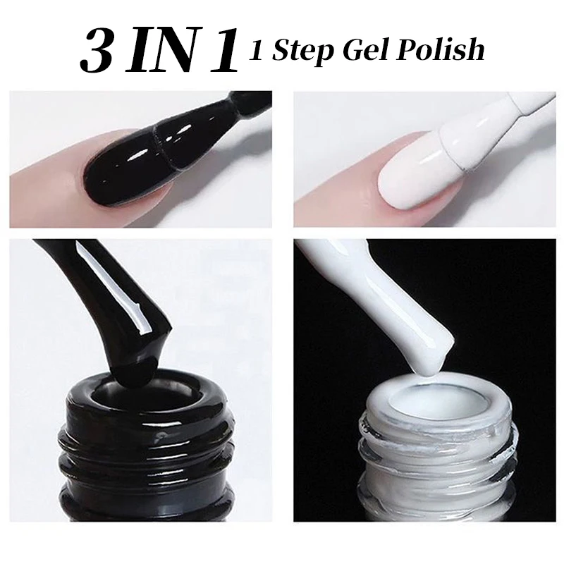 Black and White 15ml Gel Polish Set for Nails 2 Black and White 15ml Gel Polish Set for Nails - Image 2