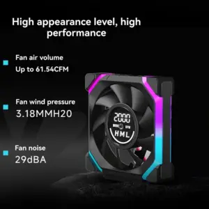 120mm ARGB PC Fan with Digital Screen 11 S0cb371b4c80345779f0cdd1a359702240