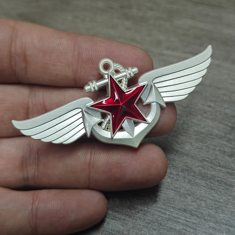 Patriotic Alloy Badge with Star and Wings 2 Patriotic Alloy Badge with Star and Wings - Image 2