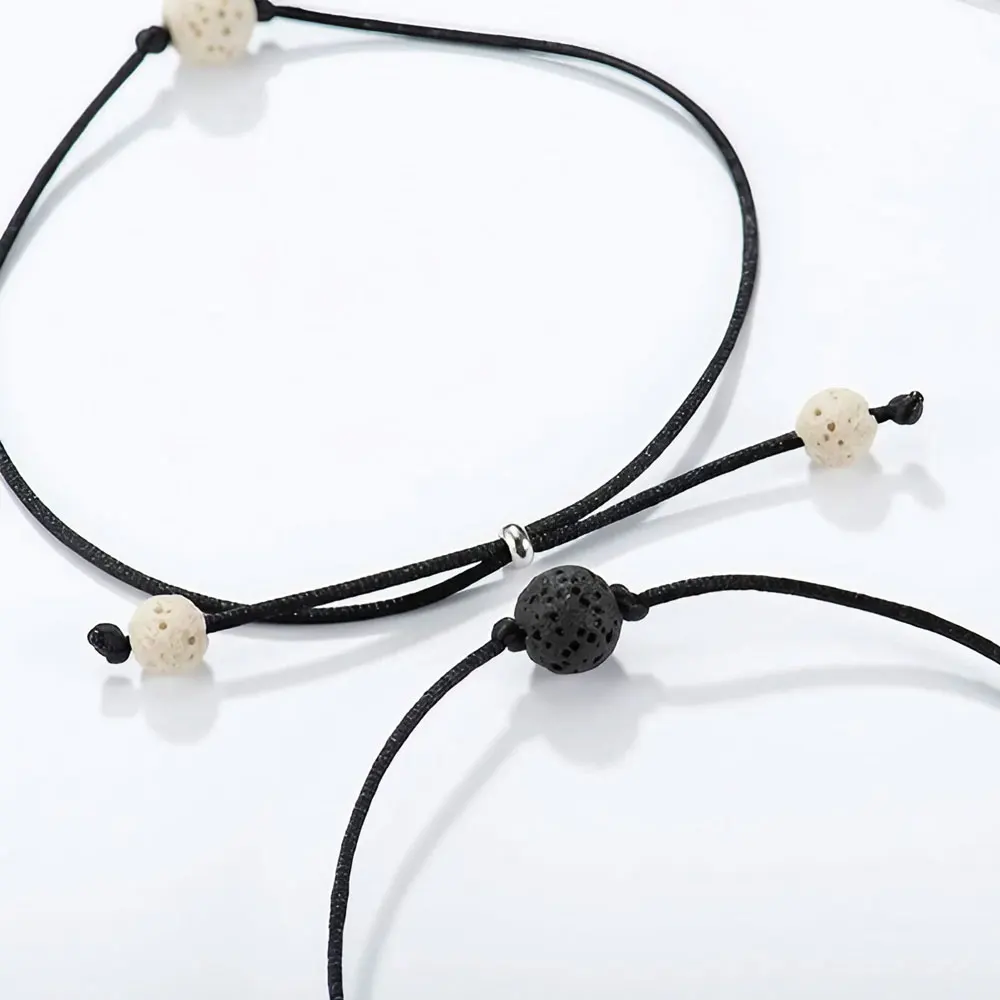 Adjustable Couple’s Bracelets Set in Waterproof Yarn 6 Adjustable Couple’s Bracelets Set in Waterproof Yarn - Image 6