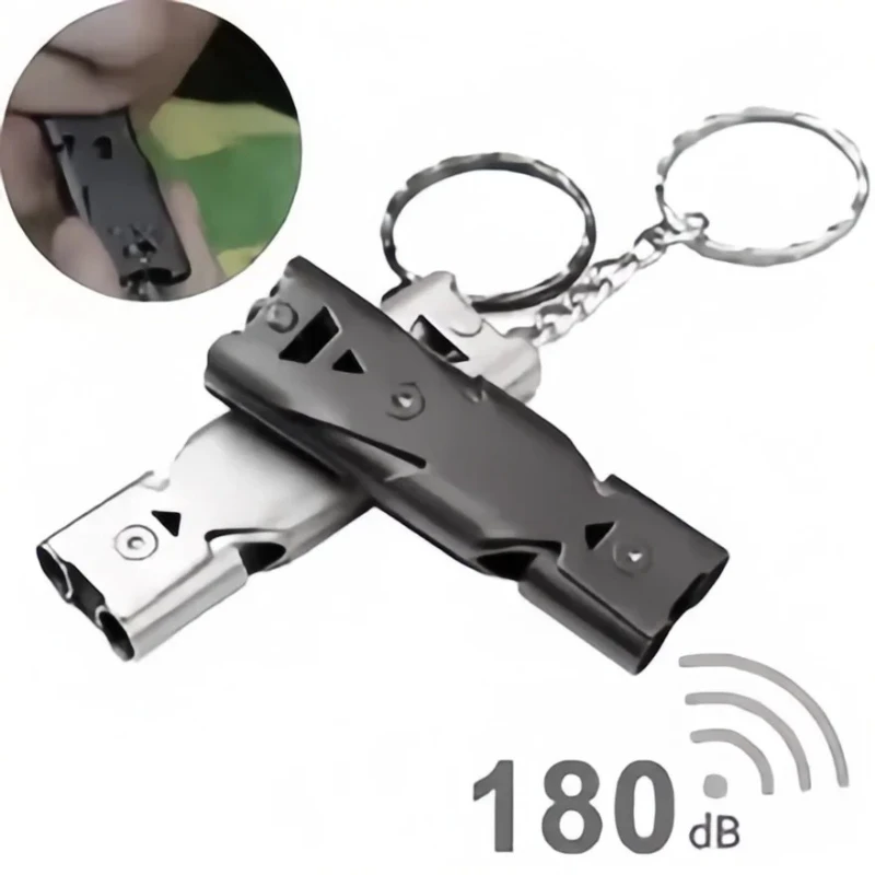 Metal Survival Whistle with 180dB Sound 1 Metal Survival Whistle with 180dB Sound