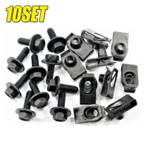 Automotive Fastener Set 20 pcs Black Steel 14 S0f71f1785f194a7dbf45e44d1288f2e7Z