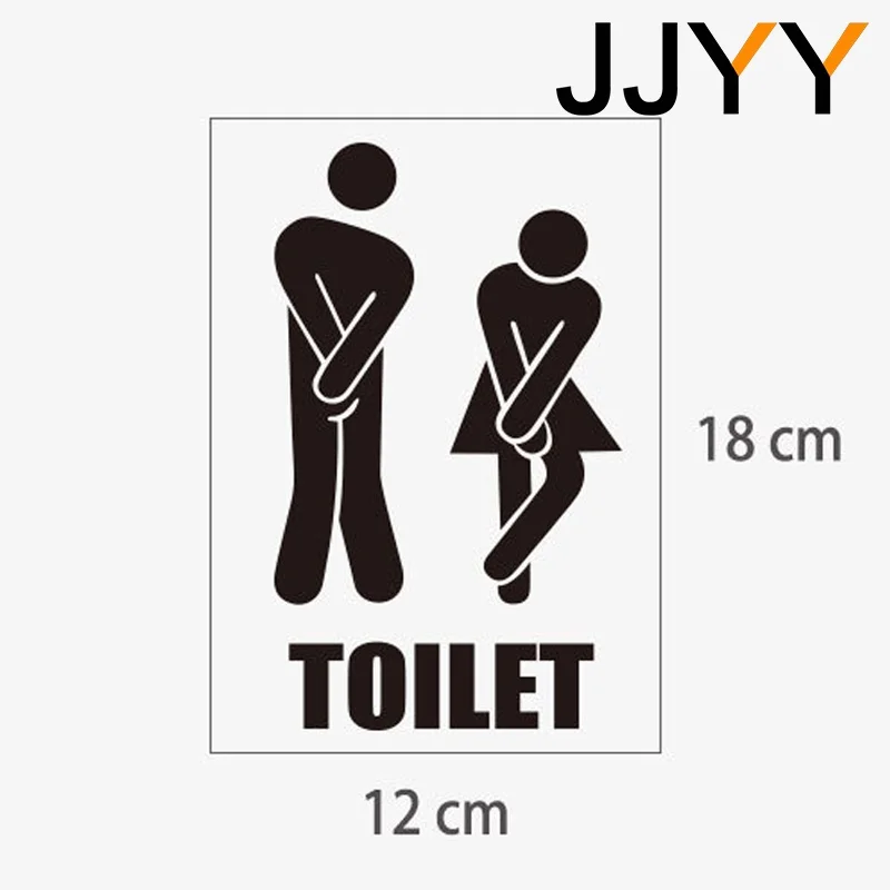 Bathroom Humor Man and Woman Wall Decals 2 Bathroom Humor Man and Woman Wall Decals - Image 2