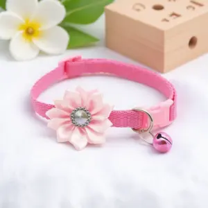 Vibrant Adjustable Pet Collar with Floral Accent 16 S10ae408fea6c491bb1a40e835552bce37
