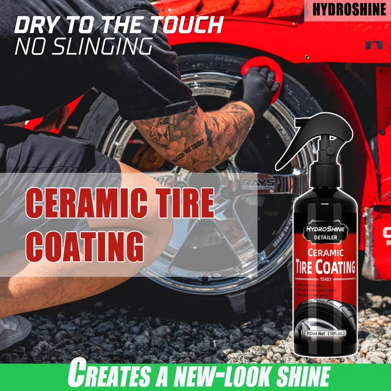 HydroShine Ceramic Tire Coating 300ml 5 HydroShine Ceramic Tire Coating 300ml - Image 5