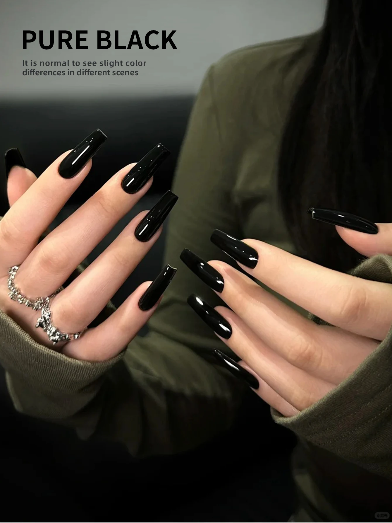 Black Gel Polish 15ml for UV/LED Nails 2 Black Gel Polish 15ml for UV/LED Nails - Image 2