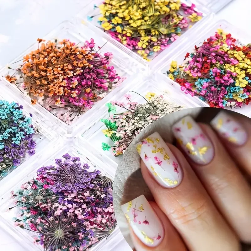 Vibrant Dried Flower Nail Decoration Set 3 Vibrant Dried Flower Nail Decoration Set - Image 3